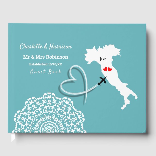 Livre D'or Destination Mariage Italie Europe (Recto)