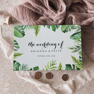 Livre D'or Destination Tropical Greenery Mariage de calligrap