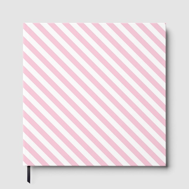 Livre D'or Diagonal white and pink stripes pattern (Recto)