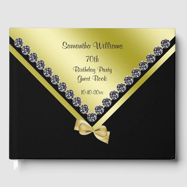 Livre D'or Diamants mousseux et Bow or 70e anniversaire (Recto)