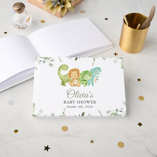Livre D'or Dinosaures mignons, T-Rex, Jurassique, Baby shower