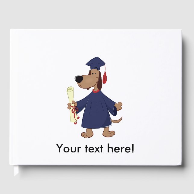 Livre D'or Diplômé chien clipart (Recto)