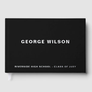 Livre D'or Diplôme de fin d'études du secondaire noir personn