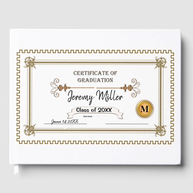 Livre D'or Diplôme d'études (Recto)