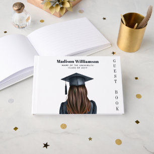 Livre D'or Diplômée moderne personnalisée Femme Diplômée