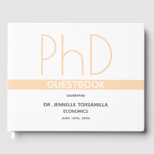 Livre D'or Doctorat White Cream Grey Graduation Party