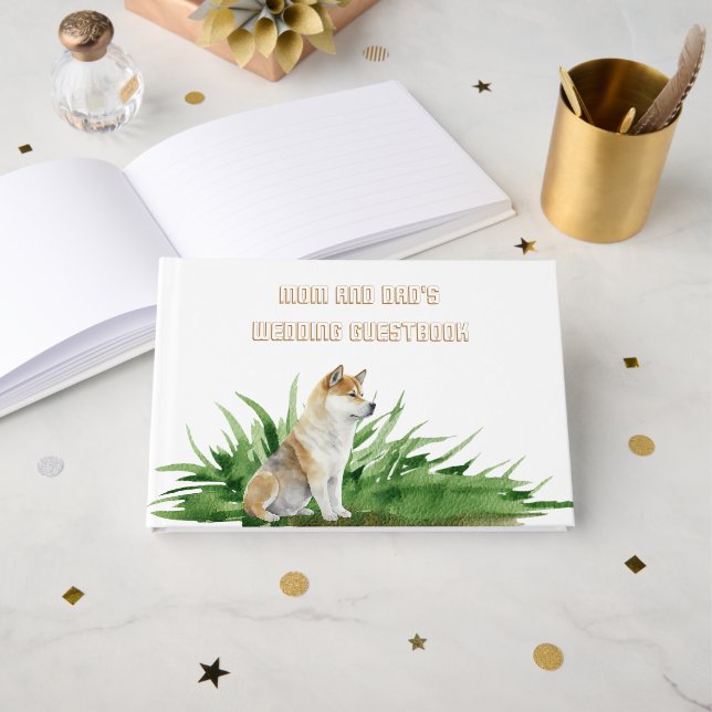 Livre D'or Dog Bride and Groom Pet Wedding (Recto ouvert)