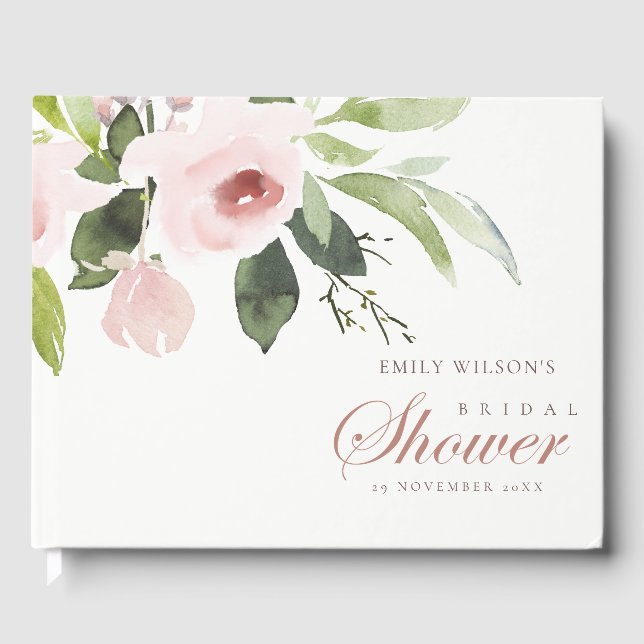 LIVRE D'OR DOUCE ROSÉ FLORALE SUBTILE POUR MARIÉE (Recto)