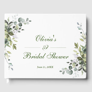 Livre D'or Douceur d'eucalyptus aquarelle Fête prénuptiale