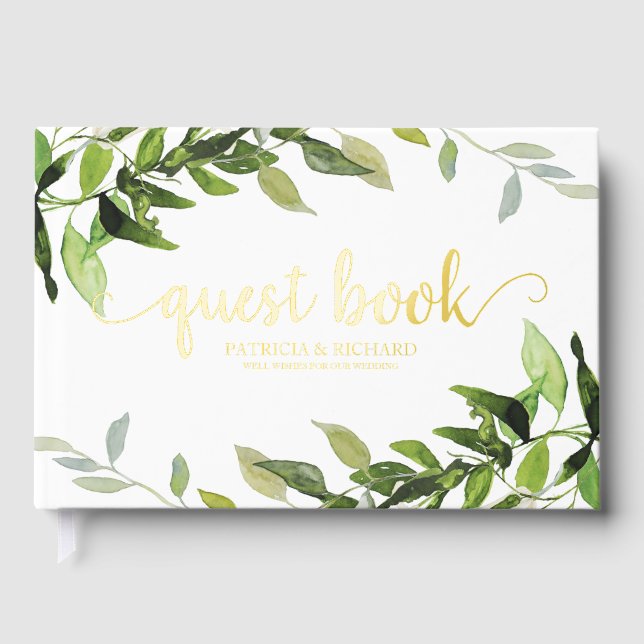 Livre D'or Douceur Eucalyptus Baby Shower (Recto)