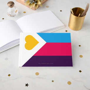 Livre D'or Drapeau de fierté polyamoureuse tricolore de Slipp