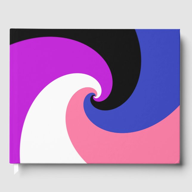 Livre D'or Drapeau de la fierté Abstraite de la spirale boho  (Recto)