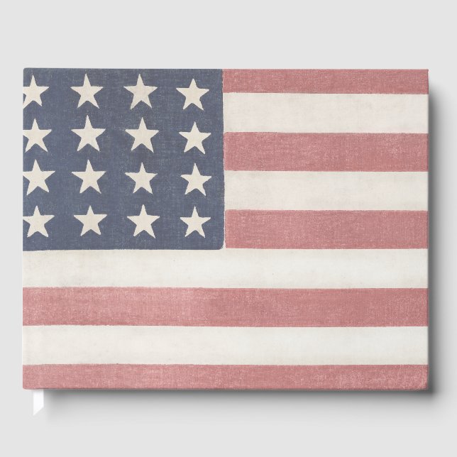 Livre D'or Drapeau rustique américain (Recto)
