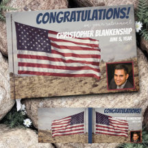 Drapeau Rustique Américain photo personnalisée