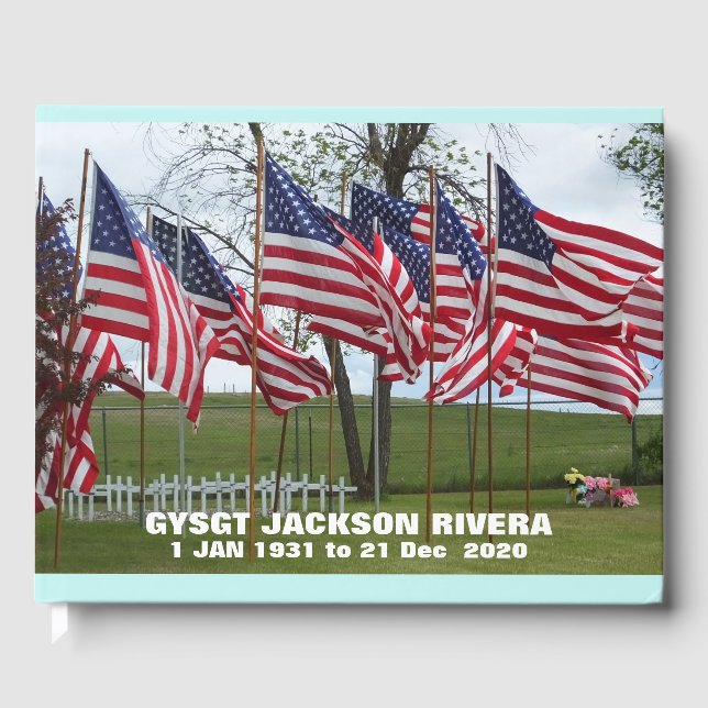 Livre D'or Drapeaux et croix Mémorial militaire (Recto)