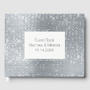 Livre D'or Dreamy Glitzy Silver Sparkle Mariage