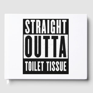 Livre D'or Droit devant Toilettes Tissu Drôle Drôle Prepper C