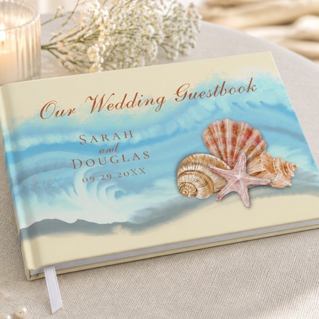 Livre d'or du Mariage Blue Ocean Wave (Créateur téléchargé)