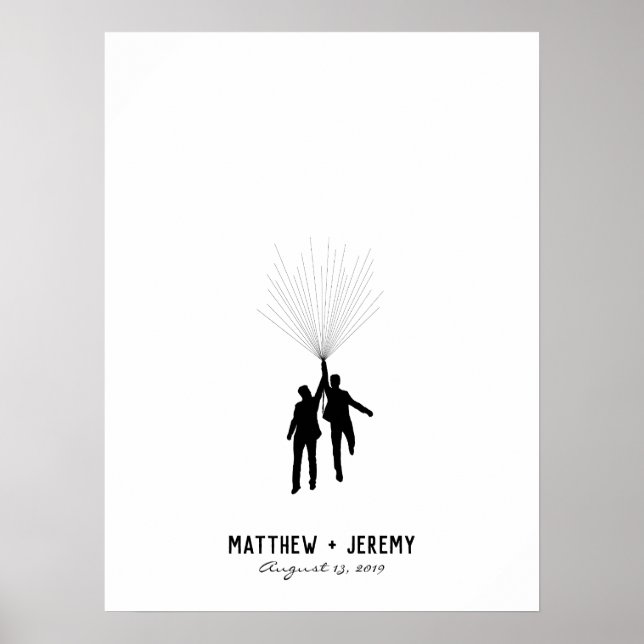 Livre d'or du mariage Fingerprint Balloon (Devant)