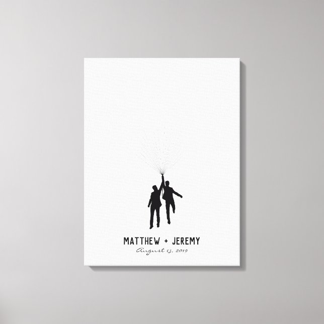 Livre d'or du mariage Fingerprint Balloon (Recto)