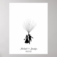 Livre d'or du mariage Fingerprint Balloon