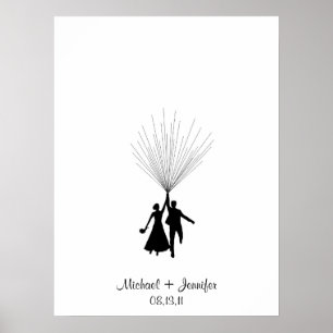 Livre d'or du mariage Fingerprint Balloon