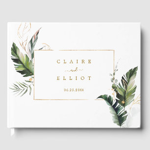 Livre d'or du Mariage Tropical Foliage Gold