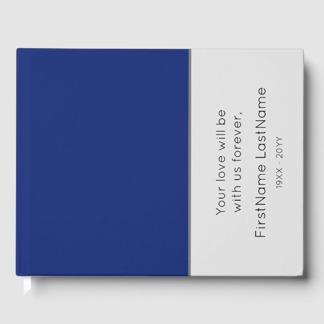 Livre d'or du service de réveil élégant et minimal (Recto)