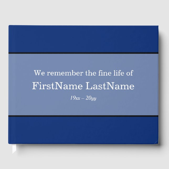 Livre d'or du service de réveil simple et sobre (Recto)