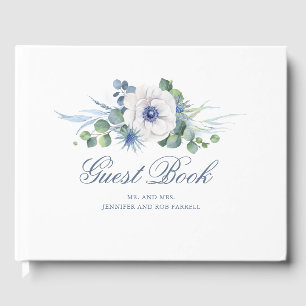 Livre D'or Dusty Blue Floral Mariage