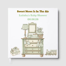  Editable Neutral Vintage Baby Shower Guest Book