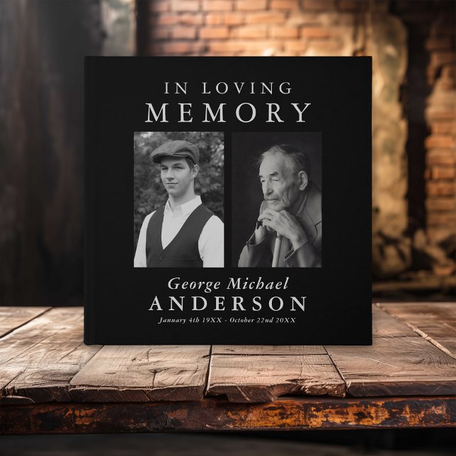 Livre D'or Elegant 2 Photo 'En souvenir de' Hommage (Créateur téléchargé)