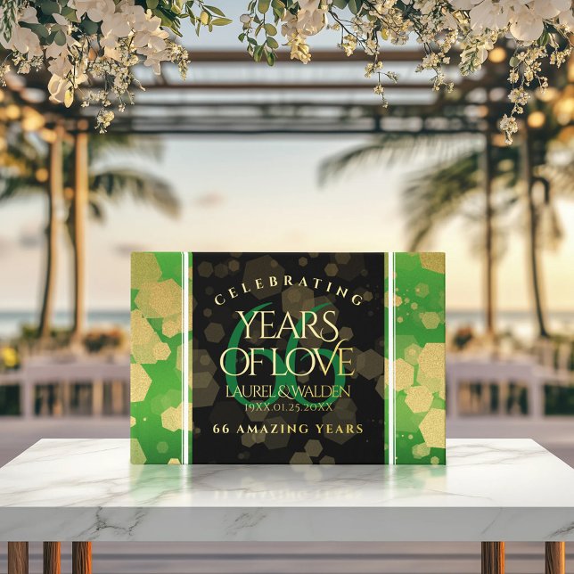 Livre D'or Élégant 66ème anniversaire de Mariage Titanite (EO 66th Titanite Wedding Anniversary 9x6-inch Foil Guest Book Cover Photo 1)