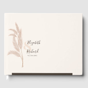 Livre D'or Elégant Boho Pampas Grass Mariage moderne