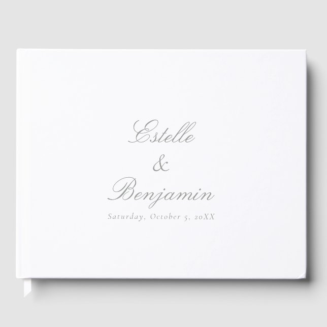 Livre D'or Elegant Calligraphy Couples Wedding Guest Book (Recto)