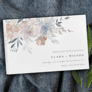 Livre D'or Elégant Chic Blush Aquarelle Floral Mariage