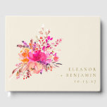 Livre D'or Elégant Chic Rose Aquarelle Mariage Floral Personn<br><div class="desc">Personnalisé Moderne Chic Rose Aquarelle Floral Élégant Mariage personnalisé Livre d'invité</div>