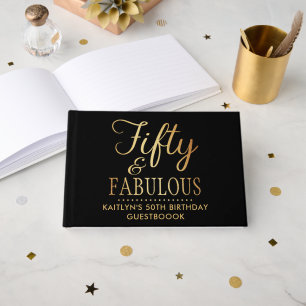 Livre D'or Elegant Cinquante et Fabuleux ! Soirée du 50e anni