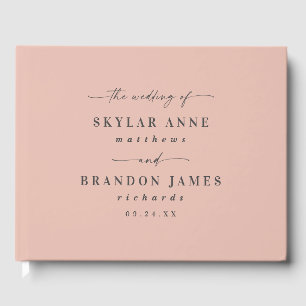 Livre D'or Elégant couleur solide Dusty Blush Mariage