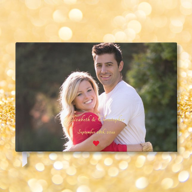 Livre D'or Elégant Couple Photo Mariages Anniversaire Keepsak (Elegant Couple Photo Weddings Anniversary Keepsake Guest Book)