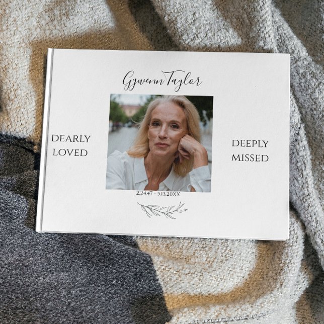 Livre D'or Élégant Dans La Mémoire Amoureuse | Memorial Guest (Créateur téléchargé)