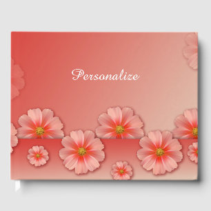 Livre D'or Elégant et romantique Roses de pêche Personnaliser