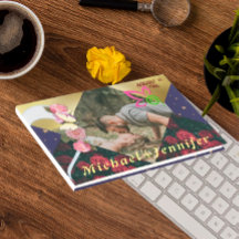 Élégant floral minimaliste photo personnalisée de 