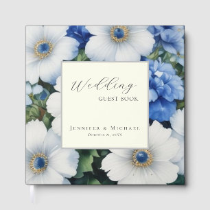 Livre D'or Élégant Floral Simple Minimaliste Moderne Mariage