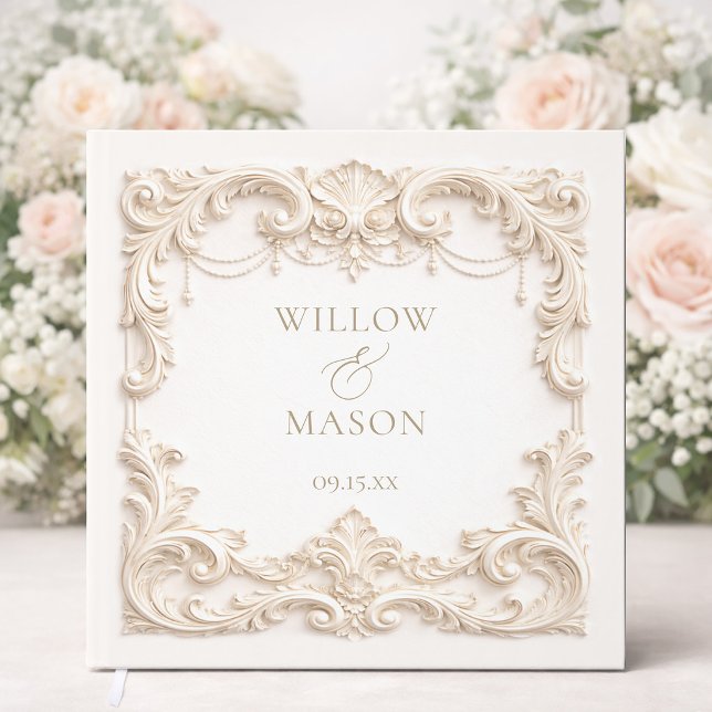 Livre D'or Elegant Ivory Baroque Square (Elegant Ivory Baroque Square Guest Book)