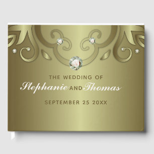 Livre D'or Elégant Luxe Vintage Victorian Gold Mariage