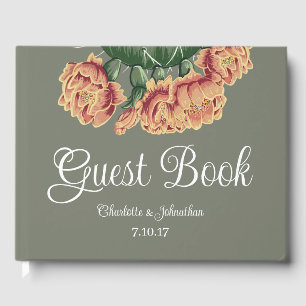 Livre D'or Élégant Mariage de cactus à fleur de désert