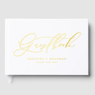 Livre D'or Élégant Mariage de calligraphie moderne