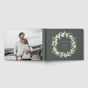 Livre D'or Elégant Mariage de courge vert Snowberry+Eucalyptu