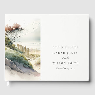 Livre D'or Elégant Mariage de la plage de sable de la côte de